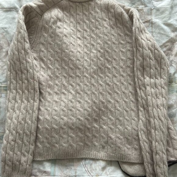 Massimo Dutti cashmere cardigan (Oatmeal) (L-XL) - Picture 2 of 6